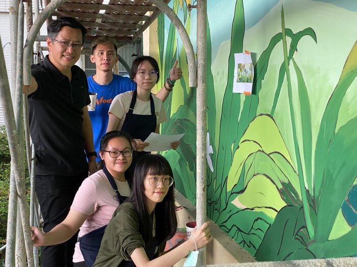 【SDG11】屏東style 屏大葉晉嘉教授植物入畫打造網美牆圖片